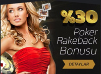 %30 poker rakeback bonusu aln!